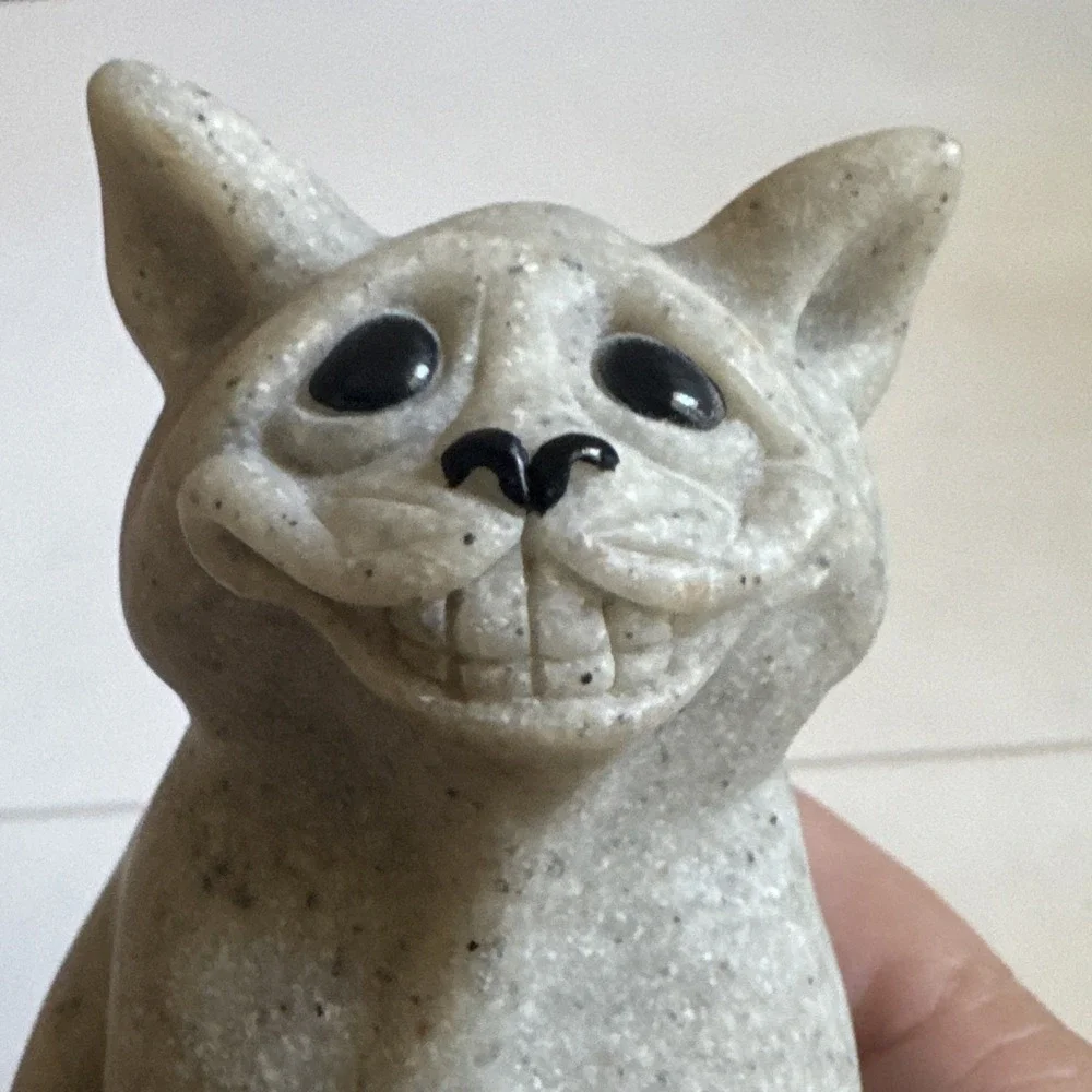 Quarry Critters Smiling Cat Kitty Chico Second Nature Design Vintage 2000